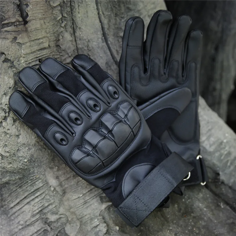 

Touch Screen Military Tactical Rubber Hard Knuckle Full Finger Gloves Army Paintball Shooting Airsoft Bicycle PU Leather for Men