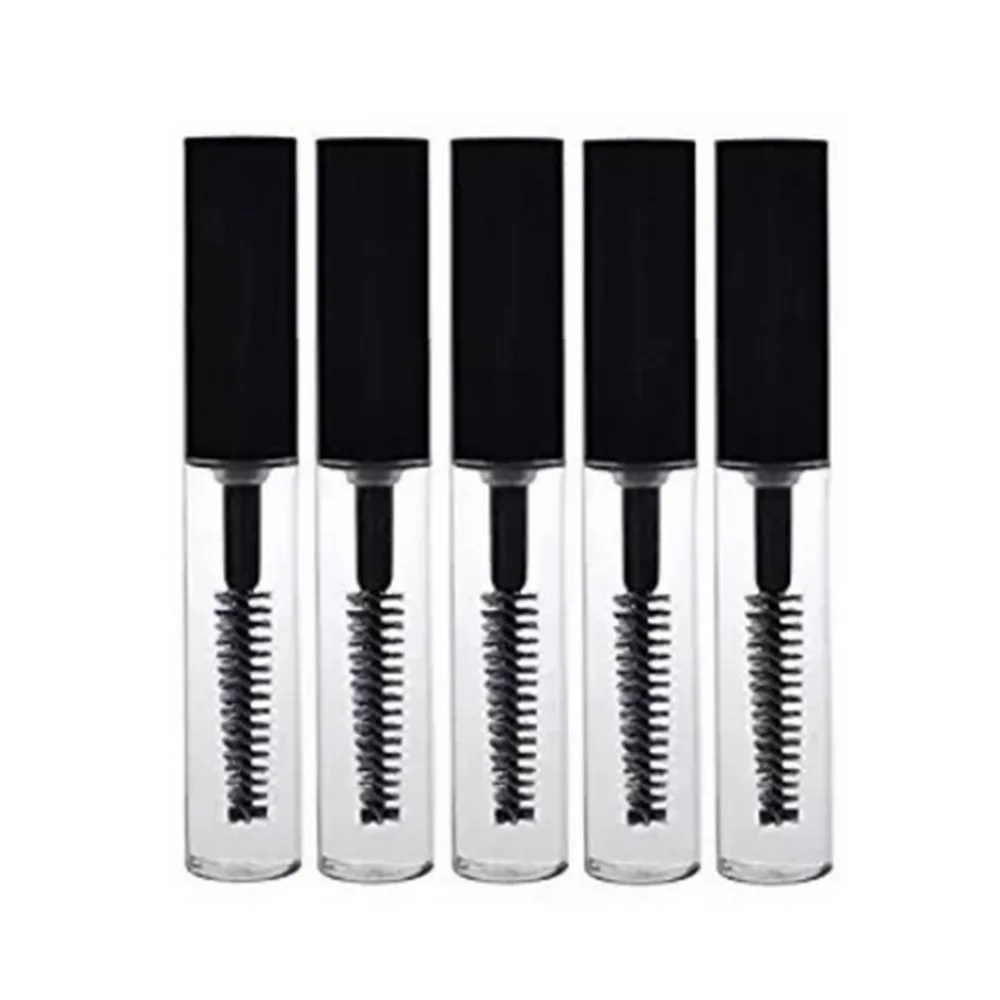

5pcs/set Useful Black 4ml Empty Plastic DIY Mascara Tube Eyelash Cream Wand Container Bottle Vials With Brush