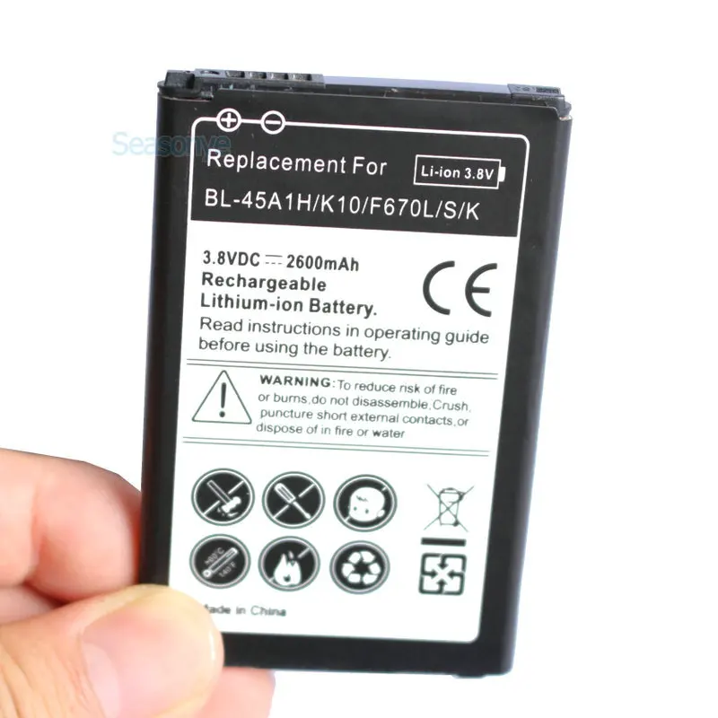 Seasonye 2600mAh BL 45A1H / BL45A1H запасная батарея для LG K10 F670L F670K F670S F670 K420N LTE Q10 K420 + код