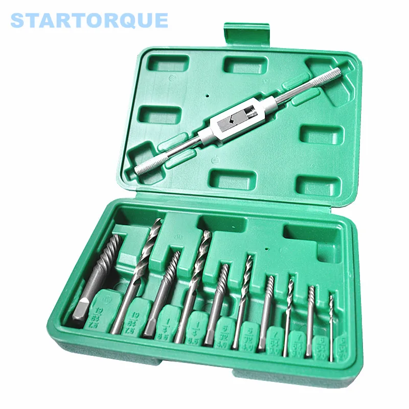 11pcs Damaged Broken Screws Extractor Drill Bits Easy Out Remover