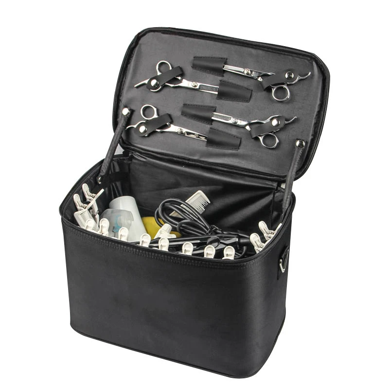 Us 30 17 41 Off Large E Comb Scissors Hairdressing Bag With Strip Tool Portable Barber Hair Styling Storage Case On