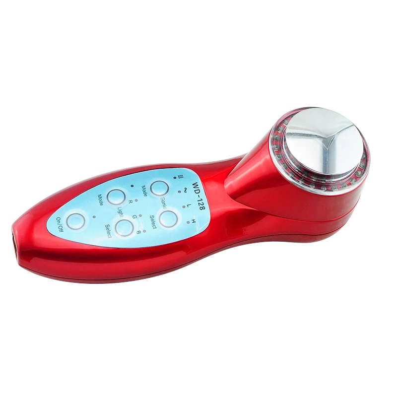 

Portable Red Color 3MHz Led Photon Ultrasonic Ultrasound Facial Skin Care Therapy Device Beauty Machine