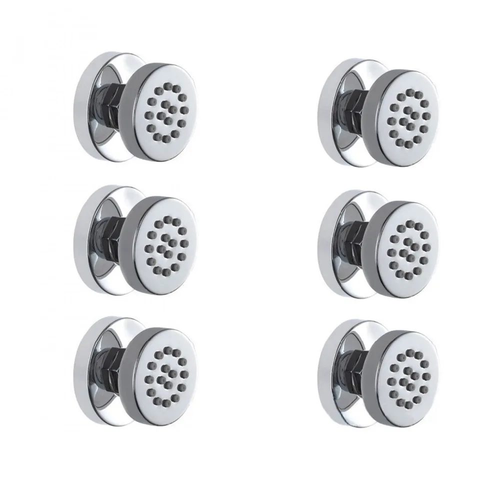 Buy 5cm Round Brass Chrome Massage Body Jet Spray for