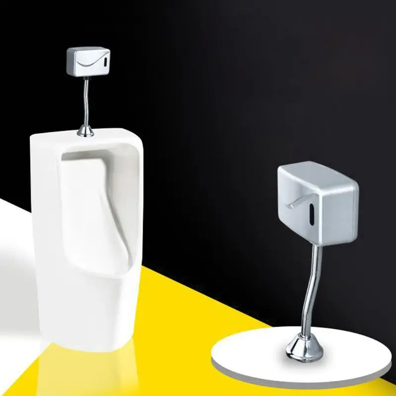 

Bathroom Toilet Automatic Electric Urinal Flush Valve Sensor Infrared Touchless Exposed Wall Mount DC 6V Accessories