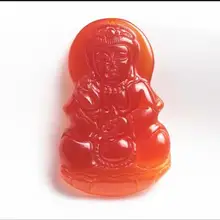 Вид оникса Гуаньинь медальон ледяного человека ожерелье кулон из природного кристалла фигурка Будды