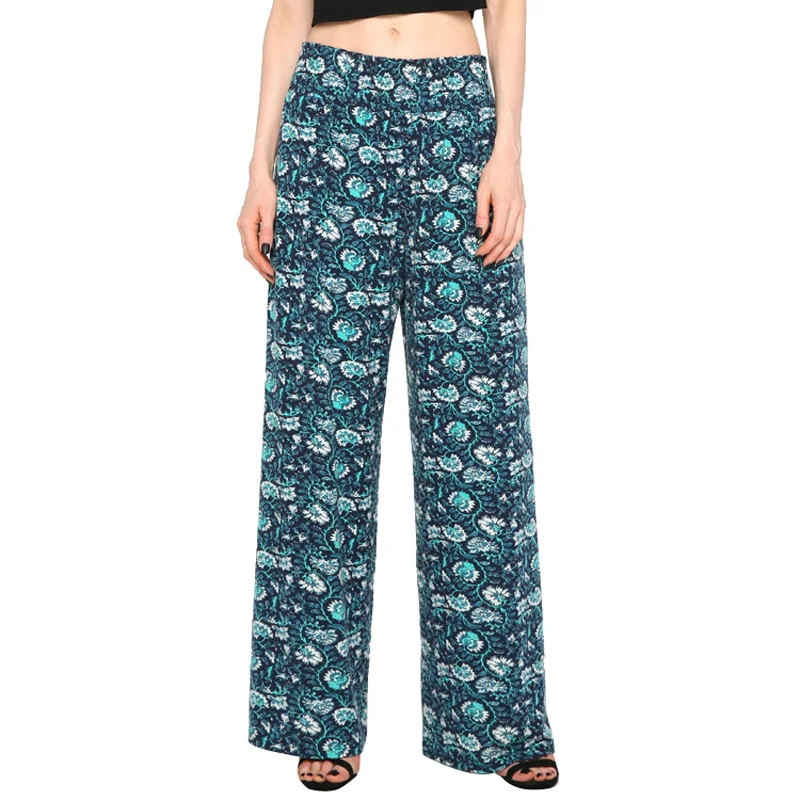 

Urban CoCo Women's Floral Print Boho Palazzo Pants Wide Leg Lounge Pants