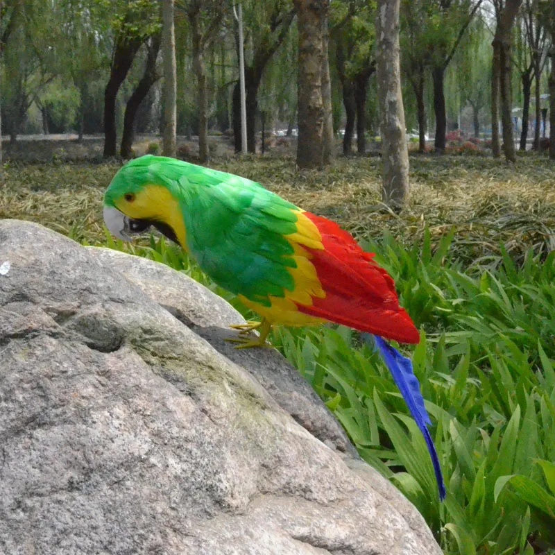 feathers bird about 40cm colourful parrot bird model home living room,pastoral decoration Christmas gift h1101