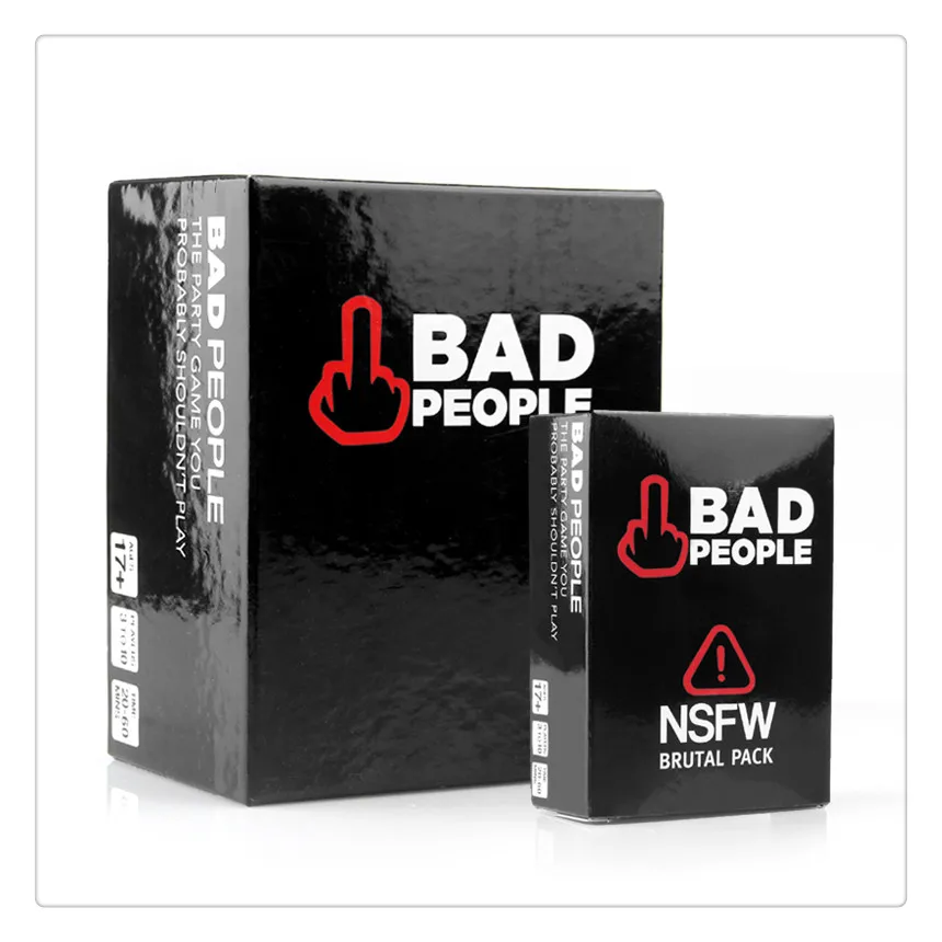 

Adult Party Cards Game Bad People The Complete Set Basic Game Plus The NSFW Brutal Expansi Board Game