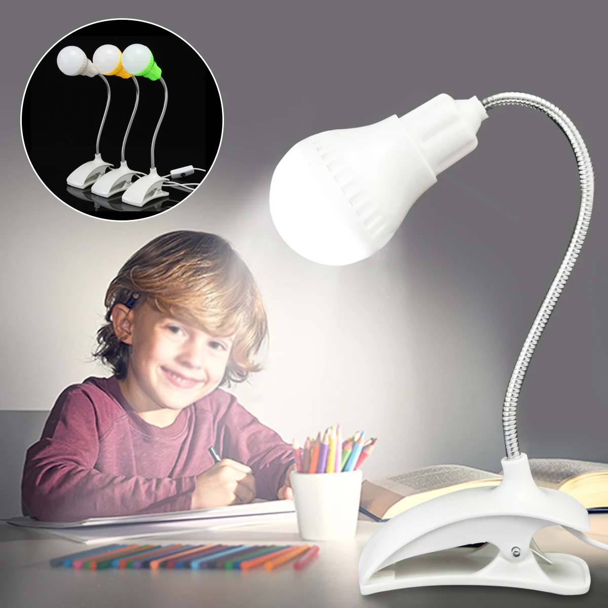 Аккумуляторная мини Гибкая книга огни USB клип на стол фортепиано лампы PC светодиодный лампа настольная исследование кровать ноутбука