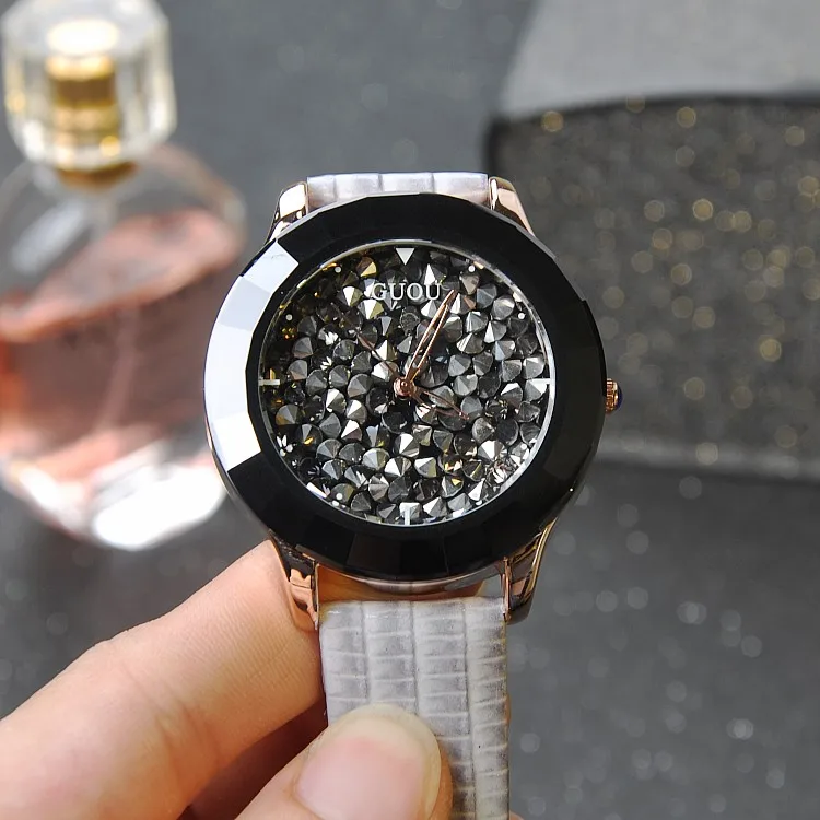 Luxury Ceramic Dial font b Women b font font b Watch b font Ladies Girls Crystal