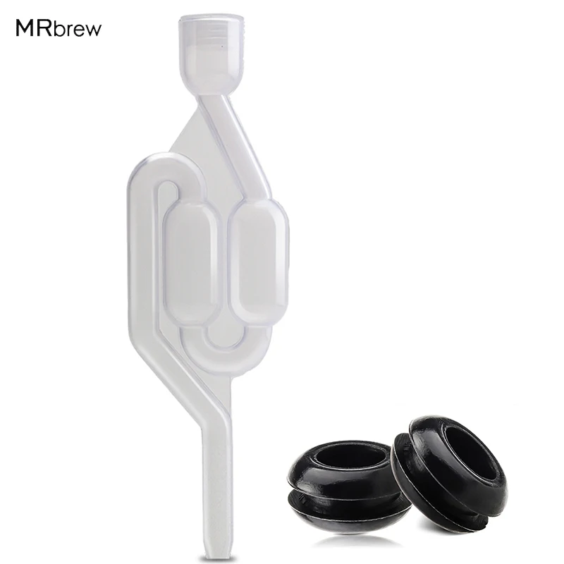 

Twin Bubble Airlock S Type Airlock One-way exhaust water seal valve with Silicon Grommet Beer Wine Making