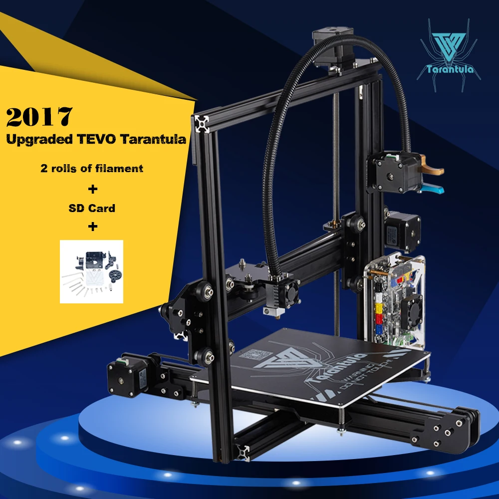2017 Newest TEVO Tarantula 3D Printer DIY Kit Prusa I3 Impresora 3d printer with 2 Filaments