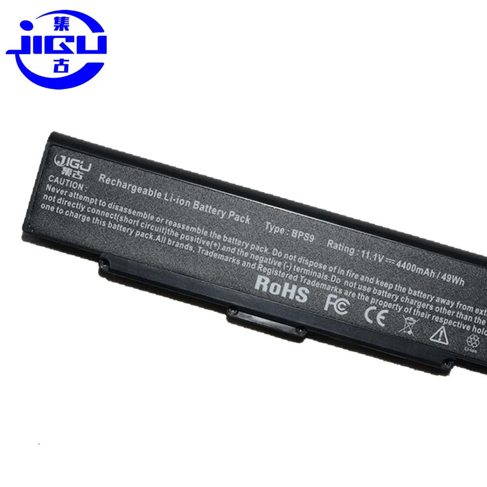 JIGU без CD Аккумулятор для ноутбука sony Vaio VGN NR VGN AR VGN CR VGP BPS9A B VGP BPS10 VGP BPS9 серебристый