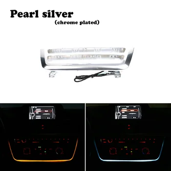 

radio trim led dashboard center console AC panel light with blue and orange color Atmosphere light For BMW 3 & 4 series F30 LCI
