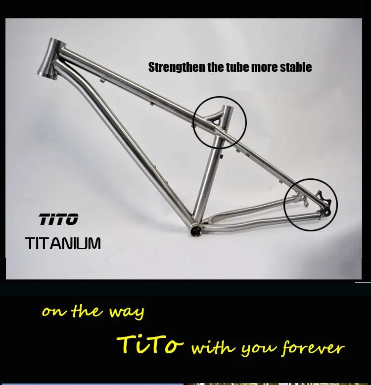 Best FREE SHIPPING!!! TiTo new titanium frame AM hard tail 26``  27.5`` mountain frame 4