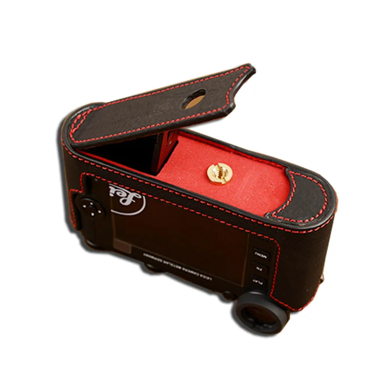 Aydgcam-case de Câmera de Couro Genuíno Marca Bolsa Artesanal Metade do Corpo Tampa Inferior Leica cl Abrir Bateria Design - Image 4