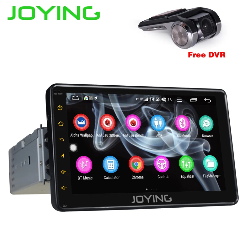 

JOYING 7" car radio Android 8.1 Split screen 1 din fast boot support 3G/4G Network universal HD Screen 4GB +32GB BTwith free DVR