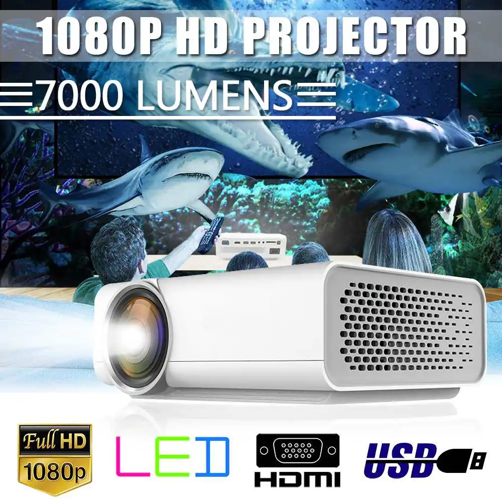 

YG520 projector Home portable mini HD 1080P projector For Home Theater System Movie Video Projector With HDMI VGA AV USB Wired