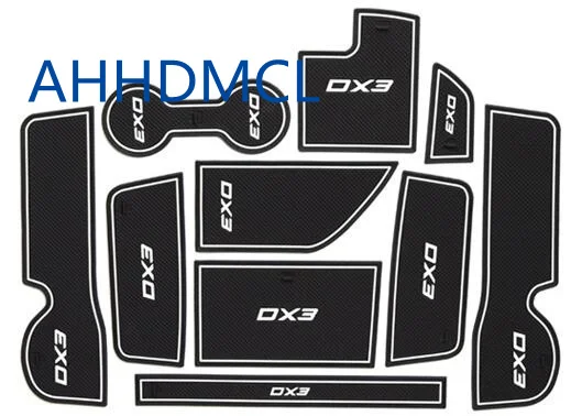 

AHHDMCL Non-Slip Car Door Gate Slot Mats Cup Armrest Storage Pad For SOUEAST DX3 2015 2016 2017 2018