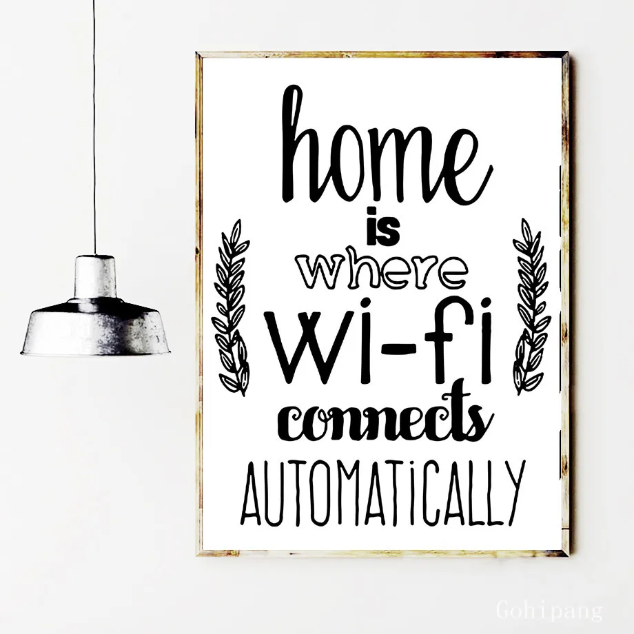 Home-Wi-Fi-Quotes-Wall-Art-Canvas-Painting-Nordic-Posters-And-Prints-Black-White-Wall-Pictures (2)
