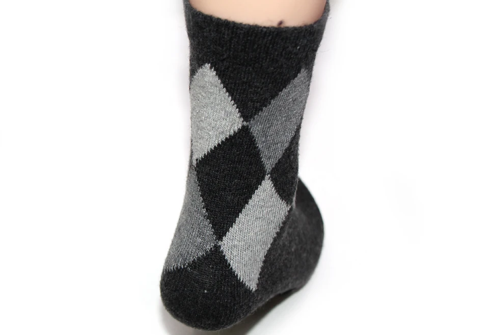 Кроличья шерсть качественные мужские весенне-зимние теплые носки с дезодоратором дышащие мягкие новые деловые Повседневные носки с двойным ромбовидным узором Meias