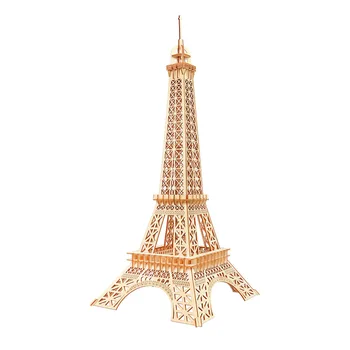 

DIY 3D Wooden Puzzle Eiffel Tower Assembly Model Wood Craft Construction Kits Desk Decor Toys for Children 24.5*24.5*57.5cm