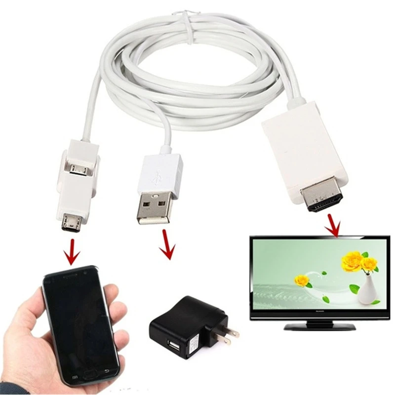 

Micro USB 5/11pin Mobile Phone High-Definition Link To HDMI Audio Video AV Adapter Cable 1080P HDTV Converter for Samsung Huawei