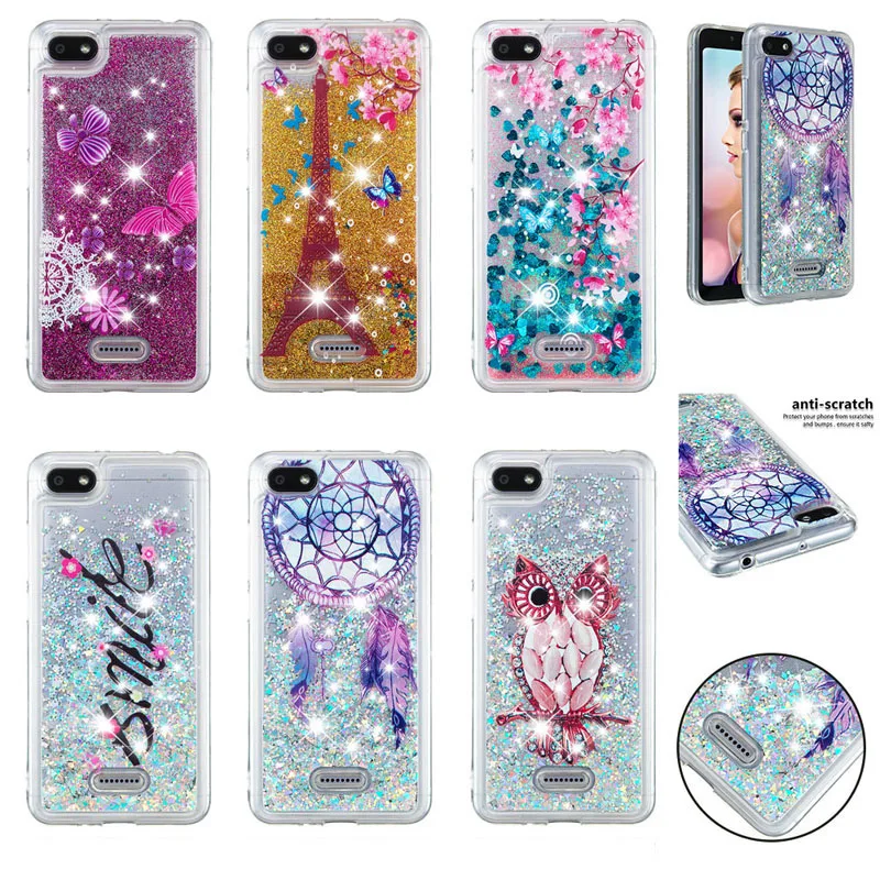 

Fashion Glitter Quicksand Liquid Sand Soft Bling Case Mobile Phone Bag Silicone Skin Cover Shell Coque Funda for xiaomi Redmi 6A