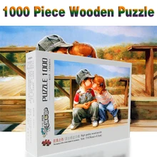 520/1000/1500 частей головоломки для взрослых старый мастер картина маслом первый поцелуй деревянные головоломки