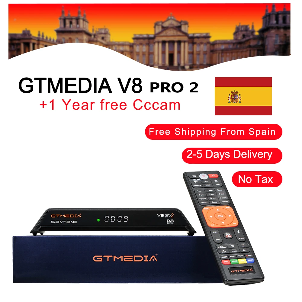 

GTMedia V8 Gtmedia V8 pro2 H.265 Full HD DVB-S2 DVB-T2 DVB-C Cable Satellite Receiver Built-in WiFi better than freesat v8 golde