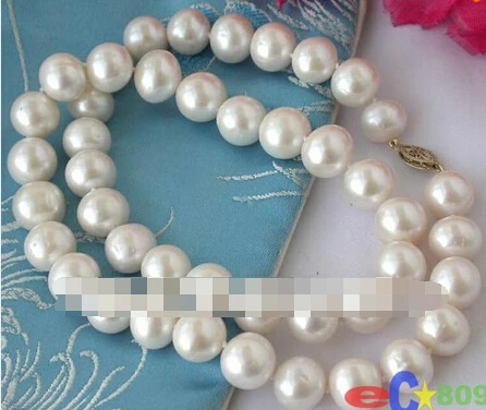 

Free shipping >>@ 12MM WHITE ROUND CULTURED PEARL NECKLACE