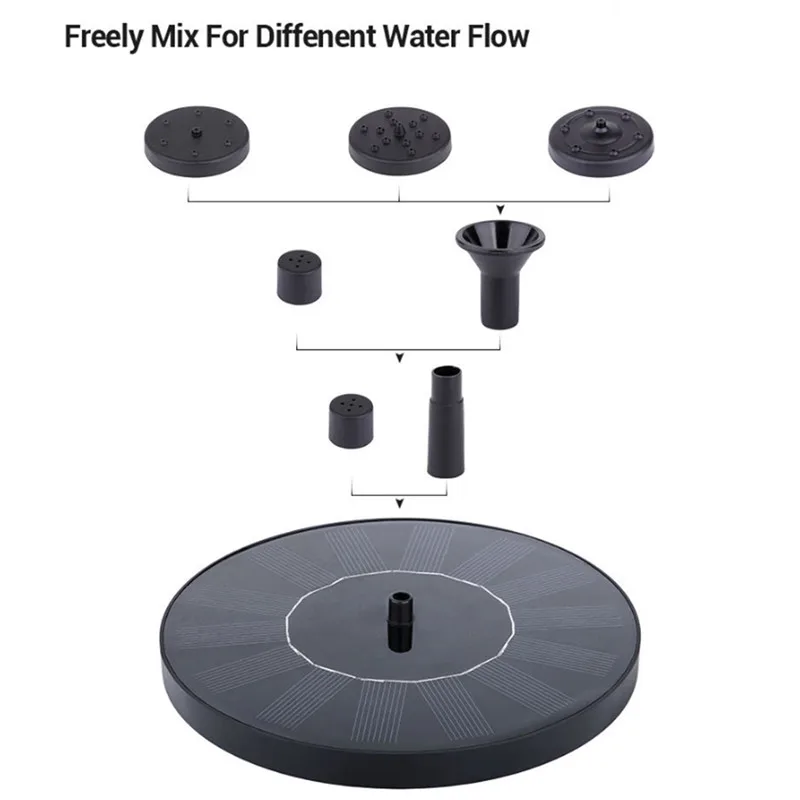 Солнечный фонтан, стоящие солнечный фонтан водяных насосов Панель комплект открытый ванночке полива погружной насос для сада и Pat