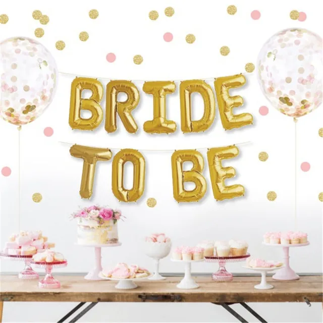 New 1set 16inch Gold Bride To Be Foil Letters Balloons Bachelorette New 1set 16inch Gold Bride To Be Foil Letters Balloons Bachelorette Hen Night Party Decoration Wedding
