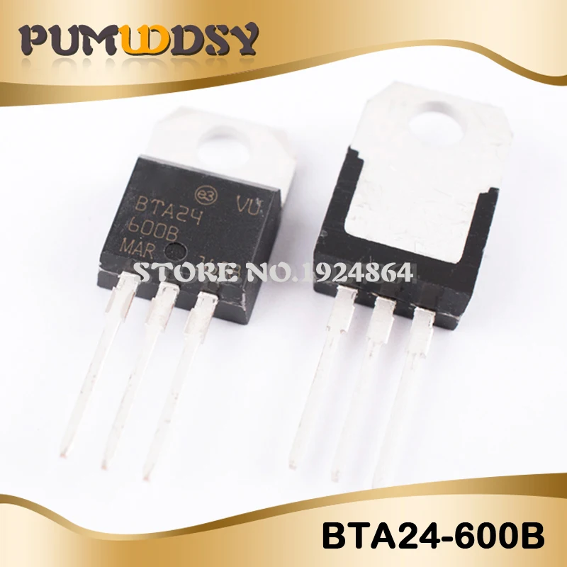 50pcs BTA24-600B BTA24-600 BTA24 Triacs 25 Amp 600 Volt TO-220 new original IC | Электронные компоненты и