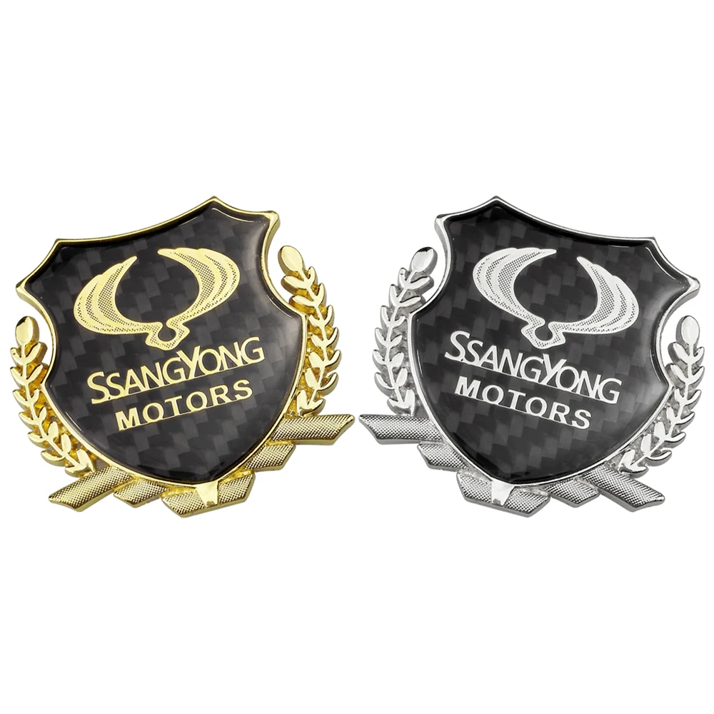 

Car Auto Sticker Decal for Ssangyong Kyron Actyon Korando Rexton Rodius Tivoli Musso XLV Chairman Exterior Accessories Emblem