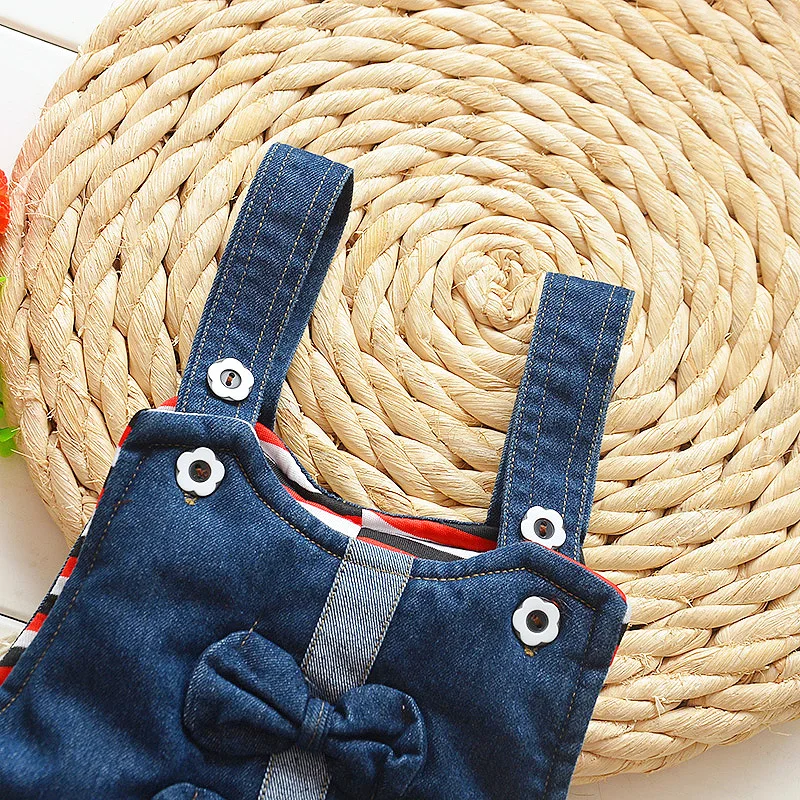 Summer Baby leisure Pants for Girls Toddler Boys bib pants children Denim Overall Trousers kids cartoon jeans