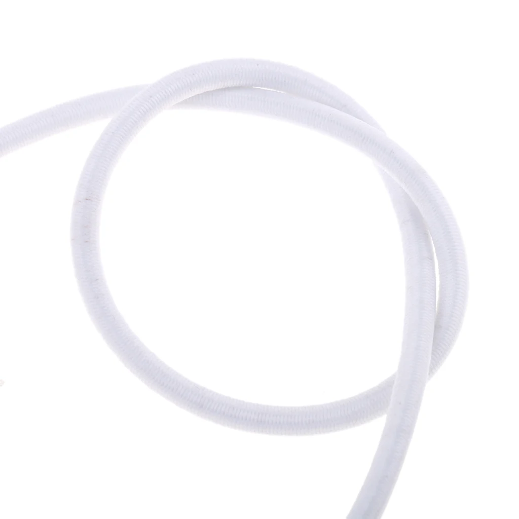 5mm White Heavy Duty Elastic Flexible Round Rubber Bungee Rope Shock Cord Stretch String Tie Down , Repair, Replacement, Outdoor