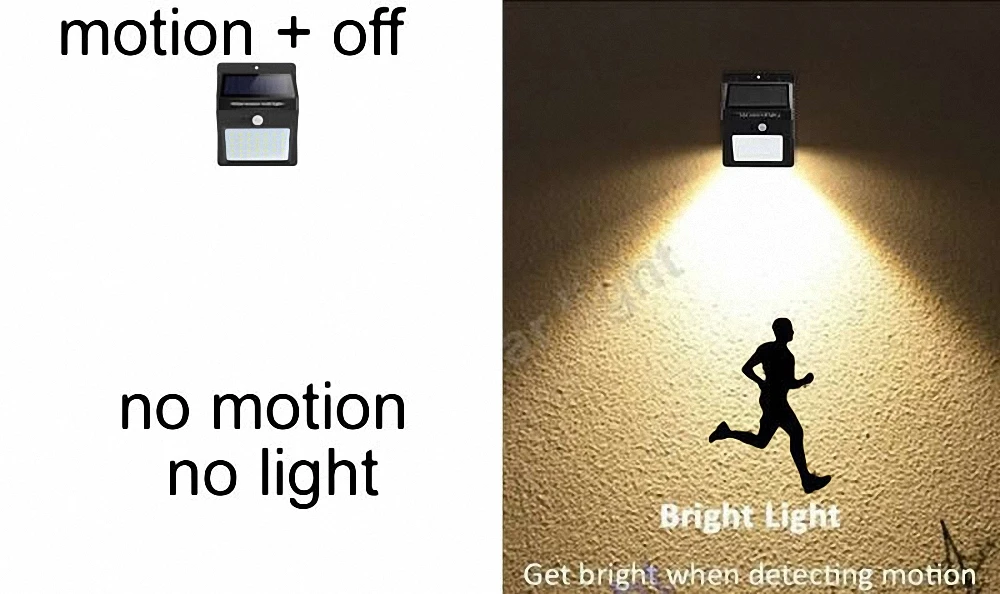 30 led 500lm Солнечный свет раздельный монтаж pIR motion 3 senser умный переключатель супер яркий I 5 м кабель Уличный настенный светильник для гаража