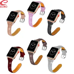 Ремешок EIMO для apple watch band iwatch band 38 мм 42 мм 44 мм 40 мм pulseira correa кожаный браслет для apple watch 4 3