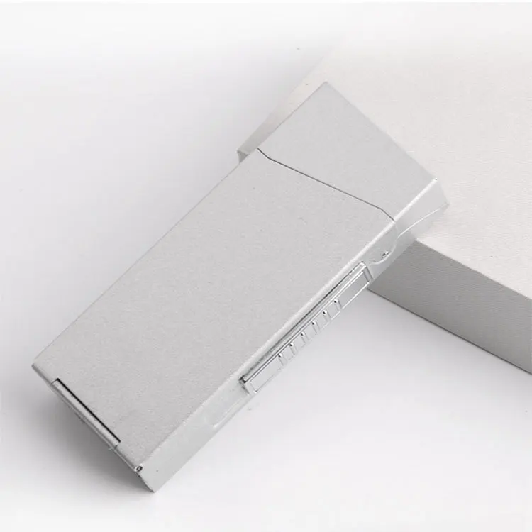Брендовый тонкий женский чехол для сигарет с USB зажигалкой металлическая тонкая коробка для сигарет электронные зажигалки модные аксессуары для курения - Цвет: Silver