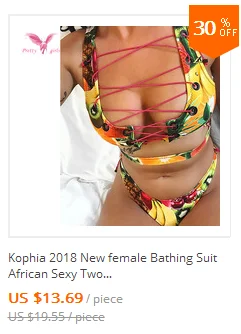 Kophia ленточное бикини женский купальник с оборками купальный костюм в сборках бандажный сексуальный купальник с заниженной талией набор купальников