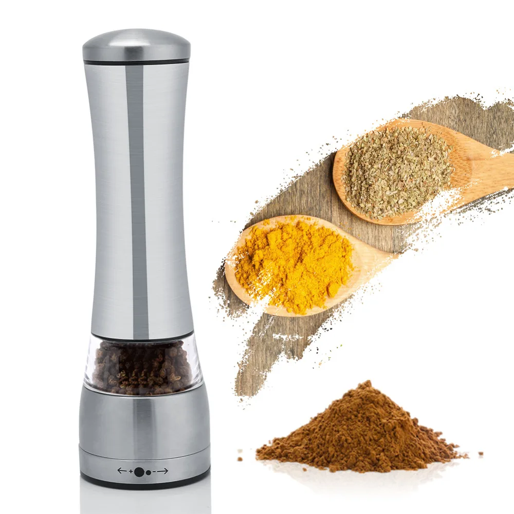 1 Pc Manual Pepper Grinder Stainless Steel Manual Grinder & Acrylic Manual Salt & Pepper Mill
