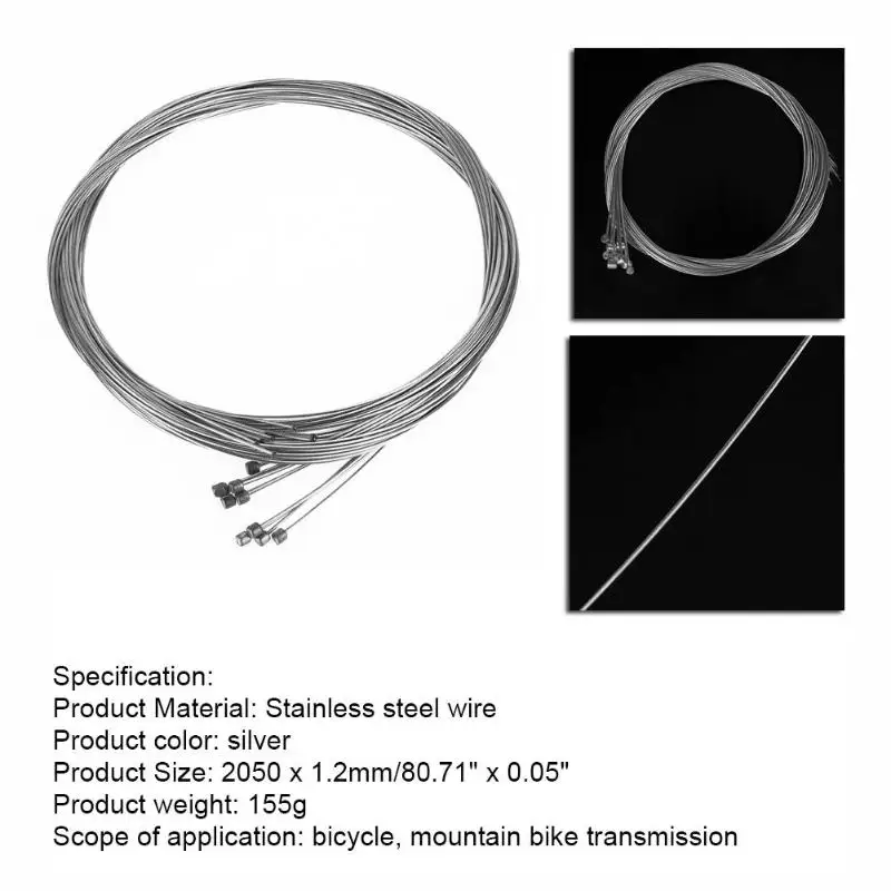 10X Bicycle Shift Shifter Derailleur Gear Stainless Steel Rear Inner Cable Wire