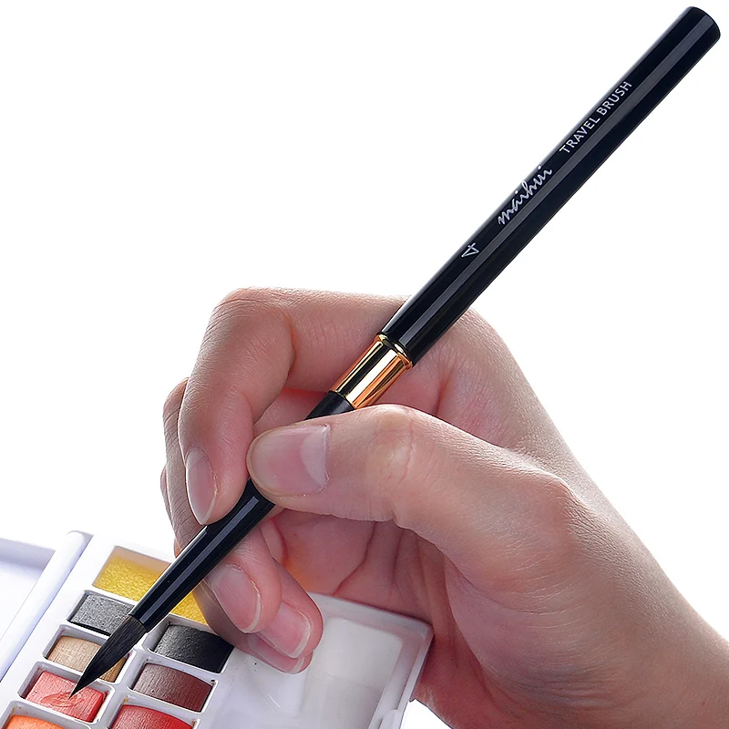 4 шт. металлический Карманный крючок линия фломастеры ручка для ногтей иллюстрация ручка портативная съемная щетка для художественных принадлежностей