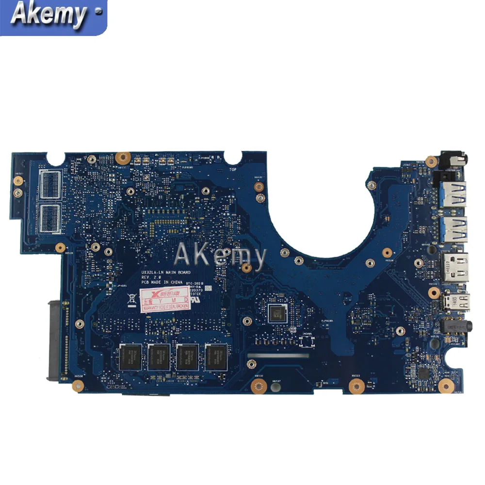 UX32LA I7-4500 Процессор 4 Гб Оперативная память материнская плата для ноутбука ASUS UX32LN UX32LA UX32L UX32LA-LN ноутбук материнская плата Рабочая