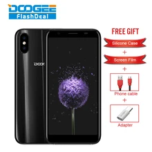 Doogee X55 5.5 Inch 18:9 Side Fingerprint 1GB RAM 16GB ROM MT6580 Quad Core 1.3GHz 3G 2×8.0MP+5.0MP Android 7.1 Smartphone