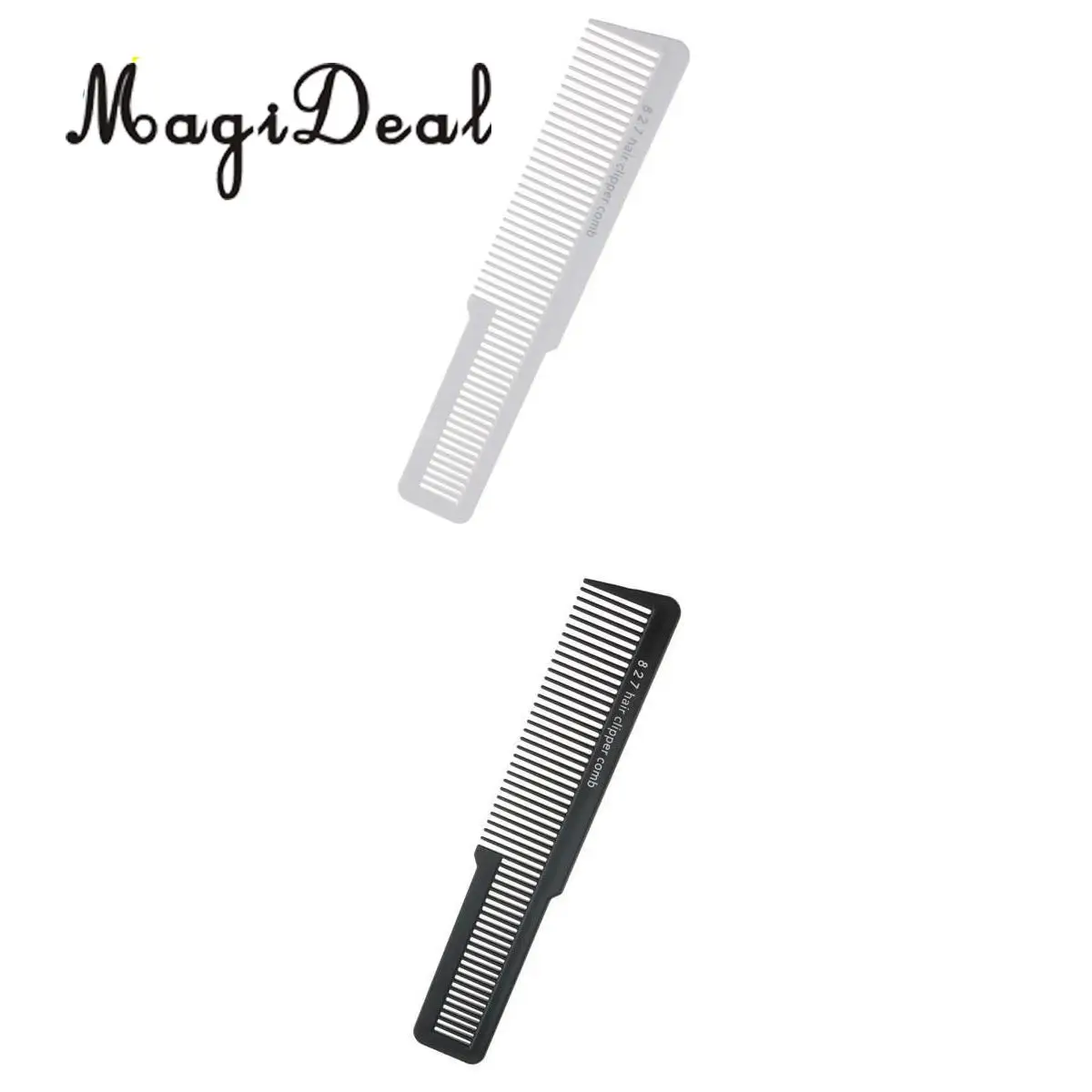 MagiDeal 2pcs Professional Flat Top Stylist Salon Barber Clipper Cutting Hair Comb Styling Hair Cutting Remover Comb