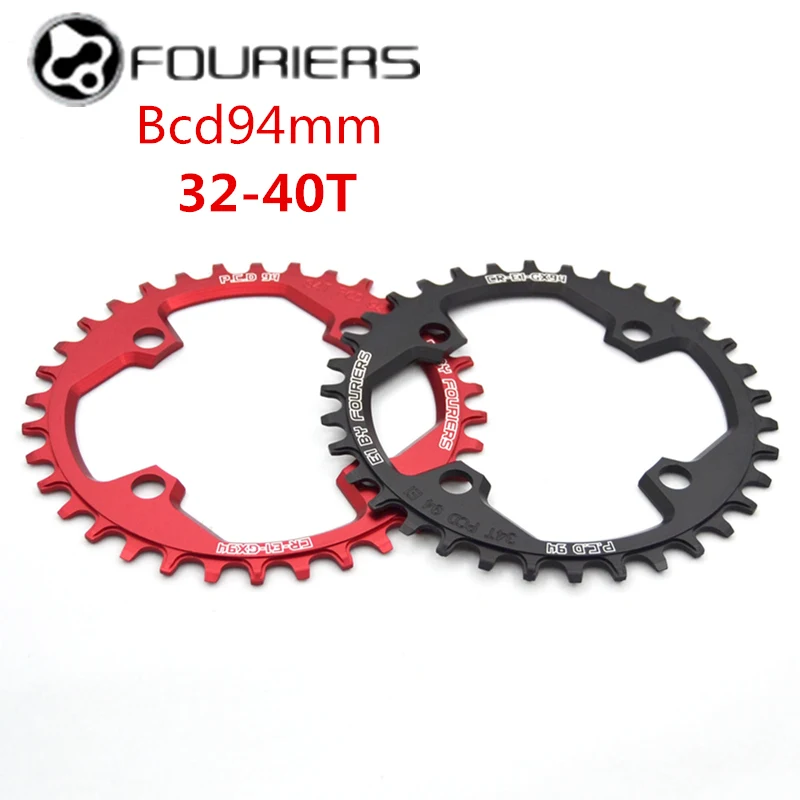 Fouriers دراجة Chainwheel Chainring دائرة BCD94 ضيق واسعة 32 طن/34 طن/36 طن/38 طن/ 40 طن الدراجة الجبلية MTB سلسلة عجلة دراجة أجزاء
