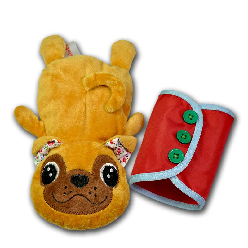 

Montessori Basic Life Learning Toy Children Learn to Wear Plush Dolls 4Pcs Dressing Game Busy Board Baby Gifts Educational Toys