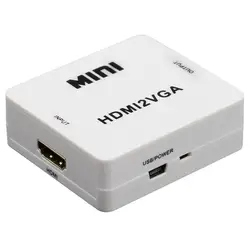 2 шт 1080 p mini hdmi конвертер vga для xbox 360 pc dvd Кабо встроенный hdmi2vga разъем адаптера с аудио кабель hdmi-vga